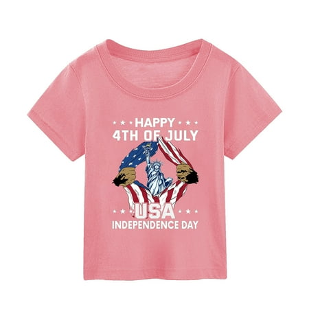 

Summer Independence Day Printed Short Sleeved Top Worn for Independence Day Celebrations Girls Easter Shirt Toddler Girls Tops 5t 4t Girls Top Pajamas Girls Age 12 Easter Shirt Girls Long Sleeve