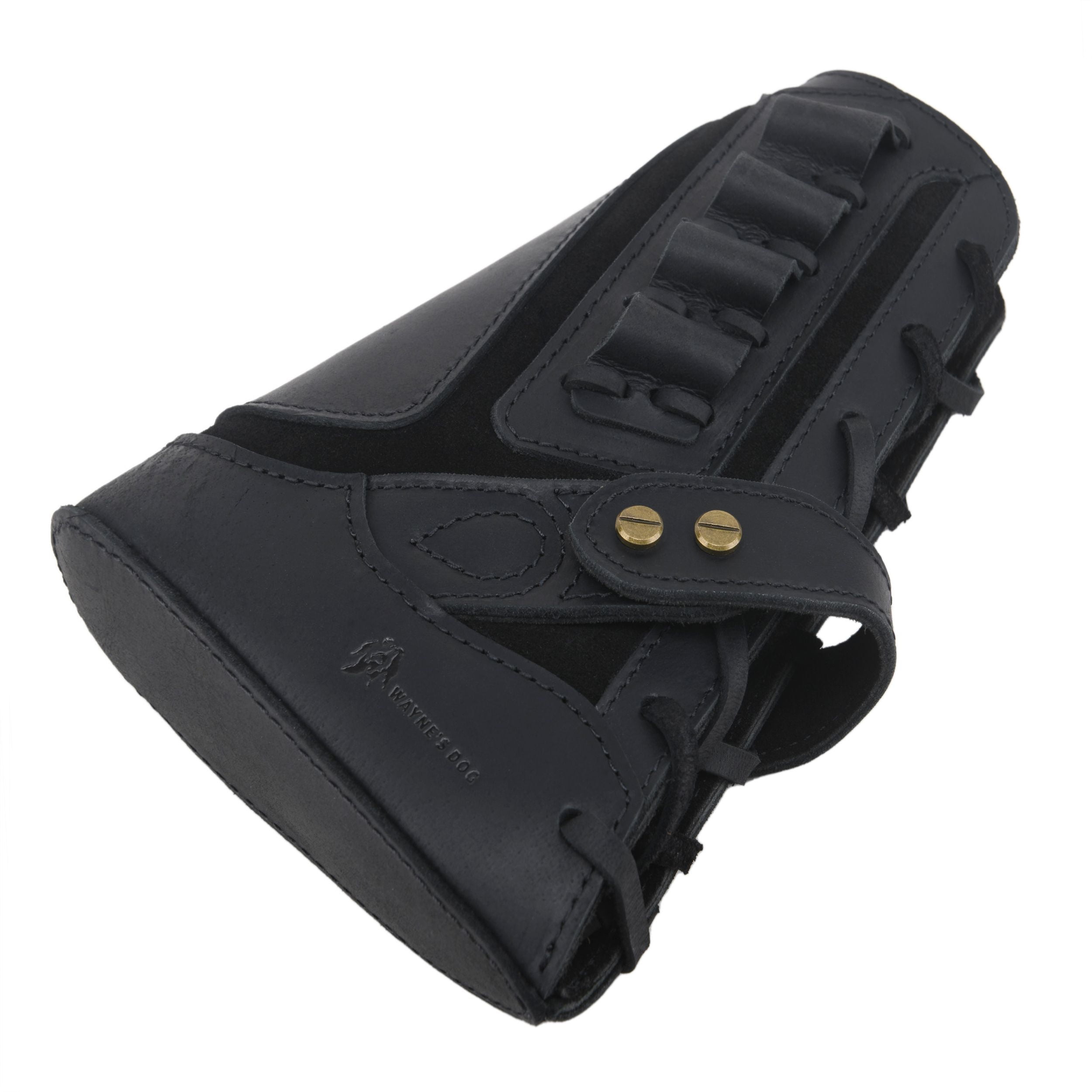 WAYNE'S DOG No-Drill Leather Rifle Buttstock Gun Cheek Rest for .308 .30-06 .45-70 .44MAG