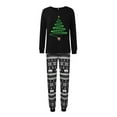 thumbnail image 3 of Shadoumai Matching Family Christmas Pajamas For Couples, Xmas Tree Print Tops Long Sleeve Holiday Sleepwear Sets For Mom Dad Fall Clothes, 3 of 3