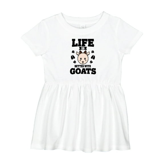 Inktastic Life is Better with Goats Girls Baby Dress