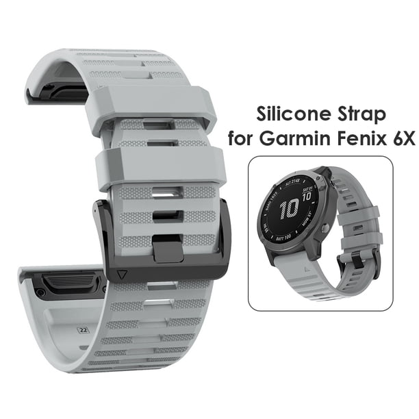 Correa De Reloj Correa de reloj de silicona para Garmin Fenix 6X 5X 3 D2 Tactix Bravo Descent MK1