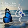 thumbnail image 4 of YAFEINI Butterfly Necklace 925 Sterling Silver September Birthstone Heart Blue Butterfly Pendant Necklace Jewelry Gifts for Women, 4 of 6