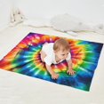thumbnail image 2 of Colorful Rainbow Tie Dye Spiral Pattern Blanket,Comfortable Soft Flannel Throw Blanket,All Season,Warm Lightweight Blankets for Sofa Bed Couch Living Room Chair,30"x40", 2 of 4