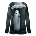 thumbnail image 4 of Dyegold Halloween T Shirt Ladies Elbow Length Tee Shirts For Women Womens Tops Western Ladies ​Dressy Casual Tops ​Winter Tops For Women 2023 Trendy ​My Orders, 4 of 5