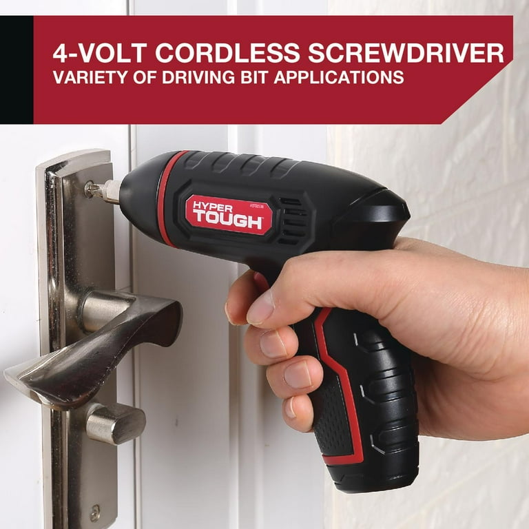 Hyper Tough 4 Volt Battery Lithium Ion Cordless Screwdriver