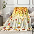 thumbnail image 5 of Fall Throw Blanket,  Fall Maple Leaf Orange Autumn Leaves Halloween Decor Picnic Throw Blanket for Couch Sofa Chairs, Cute Soft Warm Holiday Blankets and Throws for Home, 5 of 6