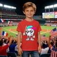 thumbnail image 1 of T-shirt Garçon Col Rond Manches Courtes Chemises Garçon T-Shirts d'Été Shorts Garçon 12-13 Ans, 1 of 3