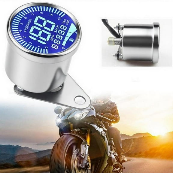 Motorcycle Speedometer ,Universal Motorcycle LED Digital Speedometer Tachometer Speed Gauge Oil Level Meter Black Motorcycle LED Digital Speedometer Tachometer