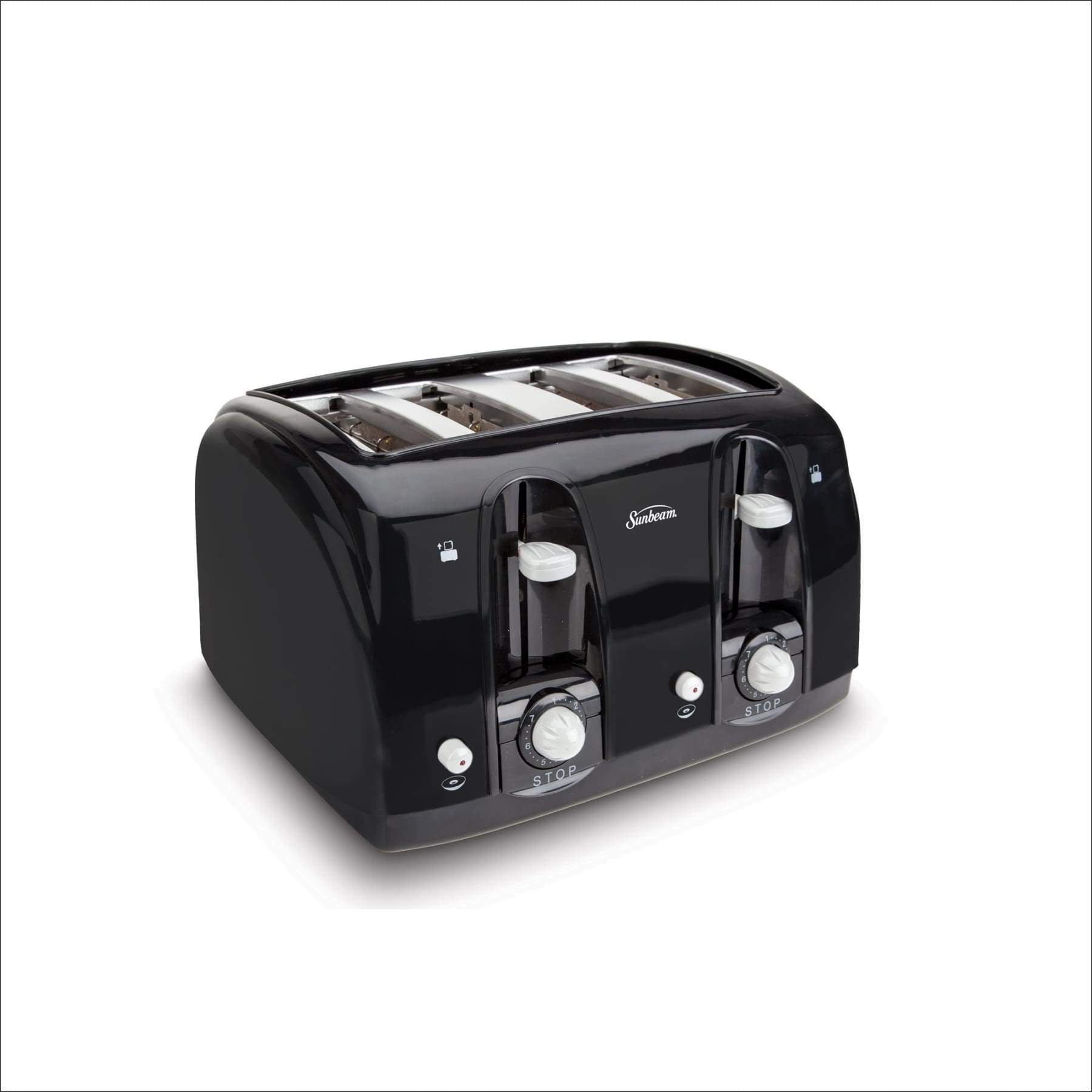 003911-100-000 Sunbeam Wide Slot 4-Slice Toaster Black 