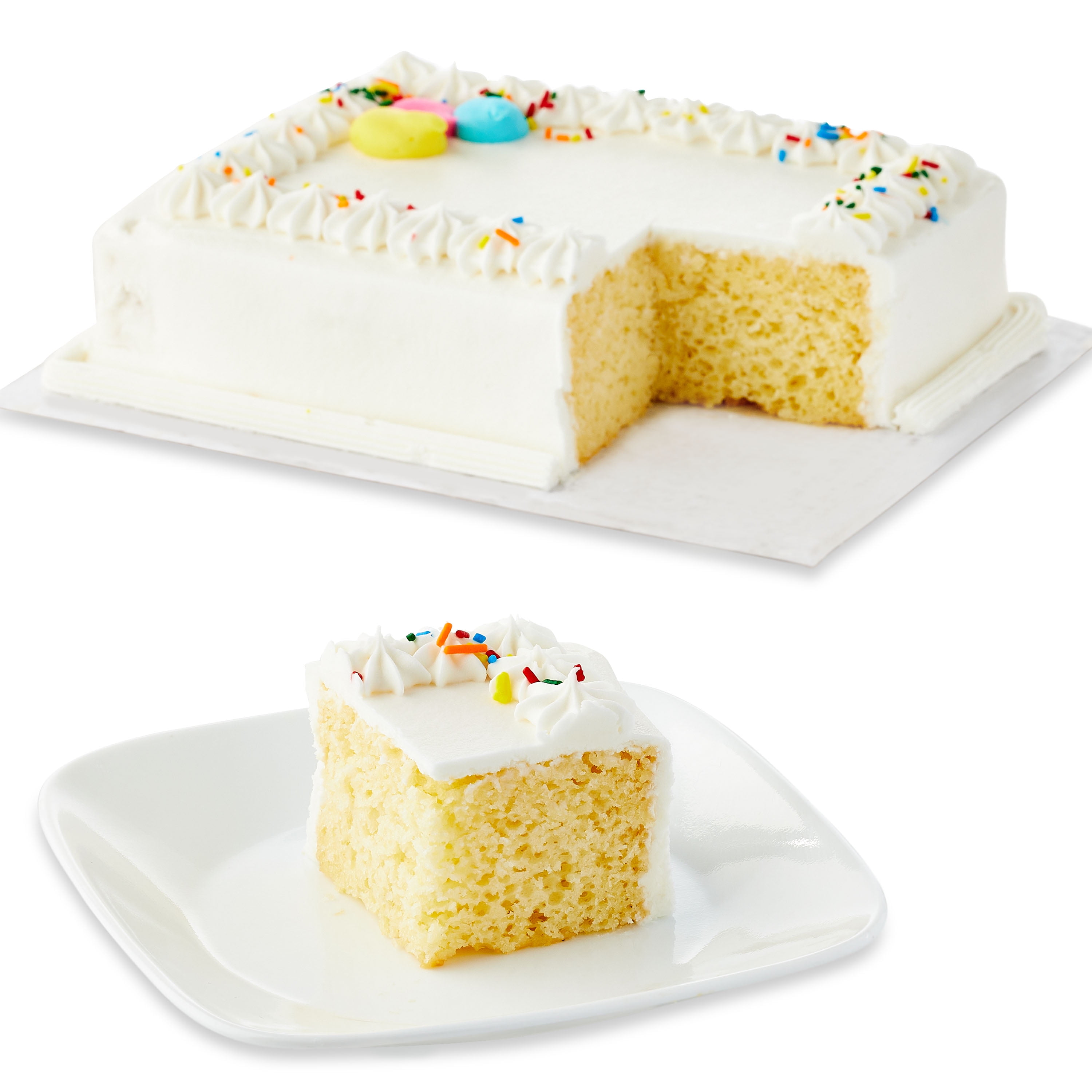 Freshness Guaranteed Celebration Vanilla Cake, Vanilla Icing, 26.8 oz, Refrigerated