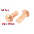 thumbnail image 2 of Unique Bargains 3/16" Dia. 9/16" Copper L Shank Round Head Solid Rivets Fasteners 50 Pack, 2 of 3