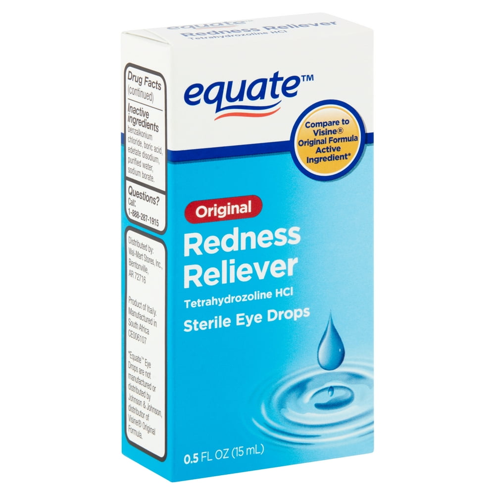 Equate Original Redness Reliever Sterile Eye Drops, 0.5 fl oz Walmart