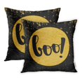 thumbnail image 1 of BSDHOME Heureux Boo on Gold Effrayant Script Annonce Automne Brosse Blanche Taie d'Oreiller Housse de Coussin 18x18 Pouces, Lot de 2, 1 of 1
