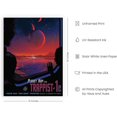 thumbnail image 2 of HAUS AND HUES Futurism Art Poster - Space Posters, NASA Posters, Retro Sci Fi Art, Vintage Space Wall Art, Retro Futurism Art, UNFRAMED (Scifi Trappist Art Print Individual, 12" x 16"), 2 of 6