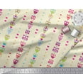 thumbnail image 2 of Soimoi Poly Crepe Fabric Heart & Owl Kids Printed Fabric 1 Yard 42 Inch Wide, 2 of 3