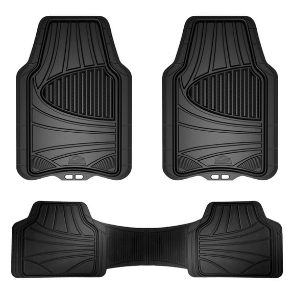 Armor All 3-Piece Full-Coverage Rubber Car Floor Mats Black , 78843WDC