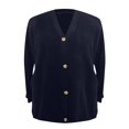 thumbnail image 5 of Ediodpoh Women’s Solid Color Cardigan Sweaters for Women Autumn Winter Versatile Buttons Knit Sweater Navy L, 5 of 5