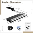 thumbnail image 5 of A4 Paper Cutter with Handle, Guillotine Trimmer for 6 Sheets 80 g/m², Includes Corner Rounder & Hole Punch, Paper Cutting Machine for Office,Photography, Scrapbooking, 5 of 6
