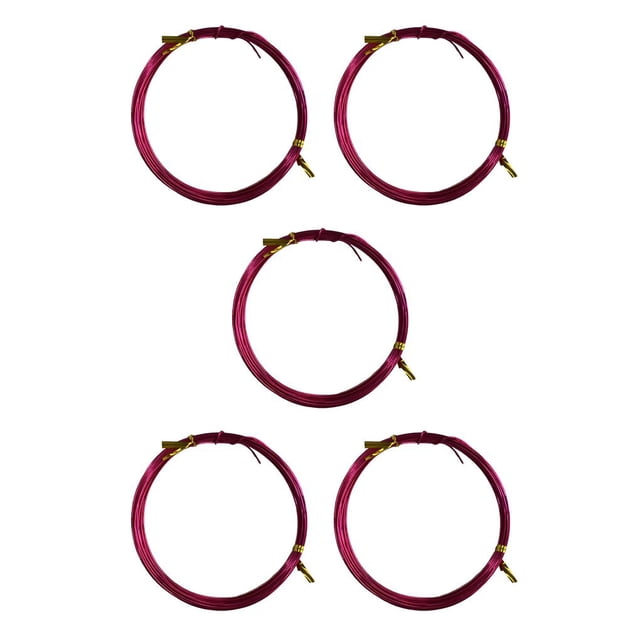 Vogacara Alambres artesanales Coloridos no fáciles de romper Hilo trenzado Líneas de joyería Diseño exquisito para esculpir polvo profundo Polvo profundo 5piezas