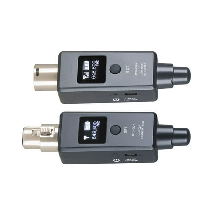 Portable Wireless Mic Adapter with 30m Range for On-the-Go Professional Audio Solutions