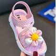 thumbnail image 6 of LIIPEE Girls Sandals Summer Fashion Cute Flower Open Toe Non- Soft Sole Shoes Girl Sweet Daily Princess Sandal,Pink,3-3.5 Years, 6 of 9