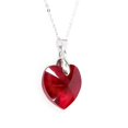 thumbnail image 2 of Set Collar Dije Corte Hearl Aretes Zvezda Plata 0.925 Mujer rojo Unitalla, 2 of 4