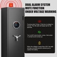 thumbnail image 3 of 4-5 Biological Fingerprint Gun Safe, Long Gun Safe for Home,Gun Safes for Shotguns with Removable Shelf and Key Pad, 3 of 9