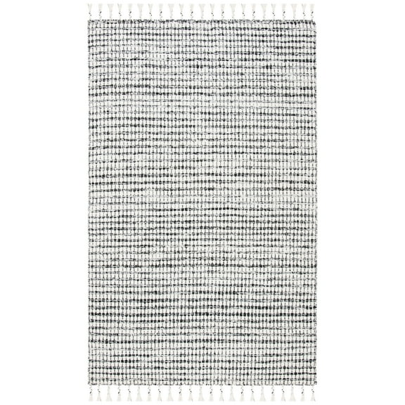 SAFAVIEH Casablanca Wichita Geometric Area Rug, Black/Ivory, 5' x 8'