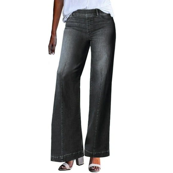 Ketyyh-chn99 Pull On Jeans Women Lounge Pants for Women Stretch Jeans Skinny Slim Fitness Pants Trousers Black,L