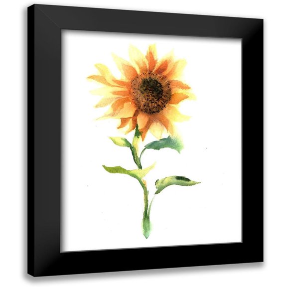 Shefranov, Olga 12x14 Black Modern Framed Museum Art Print Titled - Sunflower III