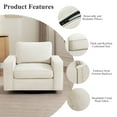 thumbnail image 6 of COOLHUT 360° Swivel Accent Chair Set of 2, 36.2" Wide Accent Chair Armchair, Comfy Upholstered Single Sofa Chair for Living Room and Bedroom, White, 6 of 12