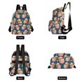 thumbnail image 2 of JIALIOU Mini Backpack Purse for Women Quilted Casual Daypack Small Travel Shoulder Bag, Cute Bear in Popcorn, 2 of 7