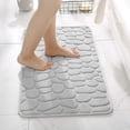 thumbnail image 4 of Felpudo de algodón viscoelástico para puerta de casa, absorbente de agua, antideslizante, para baño, cocina (gris claro, talla L), 4 of 6