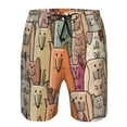 thumbnail image 4 of Disketp Men'S Swim Trunks Hawaiian Breathable Surf Beach Swimsuits Mesh Lining Beach Shorts With Pockets-Funny Dogs Family, 4 of 9