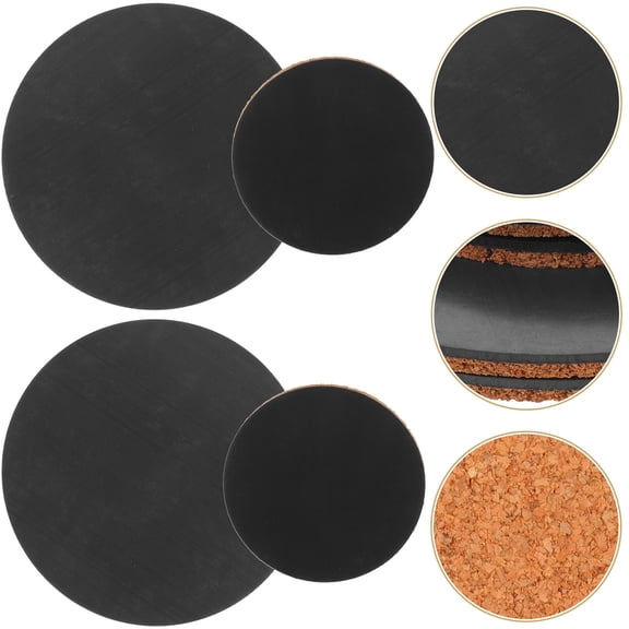 YSNOOWE Whamvox Anti-Scald Cork Coasters Non-Slip Drink Pads for Home 4Pcs