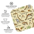 thumbnail image 4 of Disketp Cartoon Dinosaurs Funny Coasters,4 Pcs Leather Coasters With Holder, Perfect Housewarming Hostess Gifts,Protect Furniture From Water Marks Scratch, 4 of 9