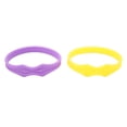 thumbnail image 2 of Correa de rodilla para rótula, soporte de tendón de silicona, rodillera suave transpirable, cinturón de soporte para baloncesto, amarillo y morado, 2 uds., 2 of 5