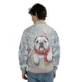 thumbnail image 5 of Playful Bulldog Welcomes Winter Snowy Day with Cardinal Bird All Over Print 3D Baseball Jacket Dog Lover Gifts Idea Bomber Jacket Softball - 12017, 5 of 6
