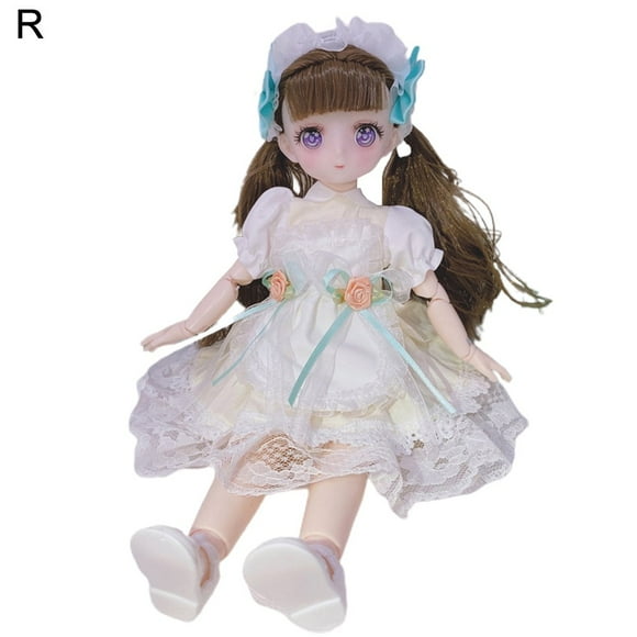 BJD Doll Lovely Collectible Comfortable to Touch Two-dimensional Comic Face BJD Doll Girl Toy Birthday Gifts