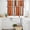 Pumpkin Orange Brown, variant on Farmhouse Burnt Orange Brown Kitchen Curtains Sets for Windows 36 Inch Length, Vintage Wooden Rod Pocket Window Treatments Tier Curtains and Valances Set for Bedroom/Bathroom