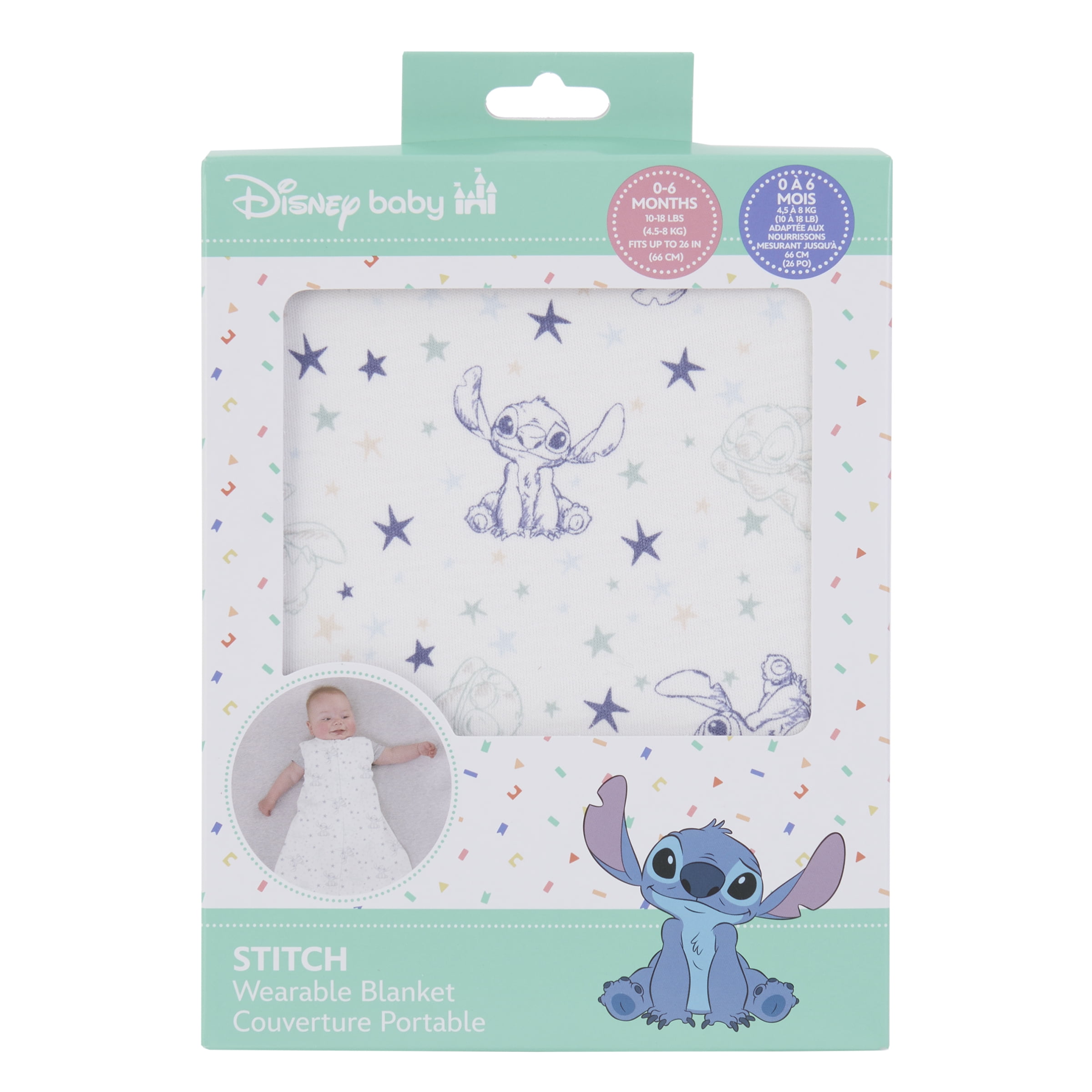 Stitch Wearable Baby Blanket, Infant Boy, Blue