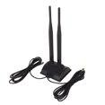 thumbnail image 1 of Antenna, ABS RP SMA Male Connector Dual WiFi Antenna 2.4GHz 5GHz 5.8GHz  For Home Networking, 1 of 8