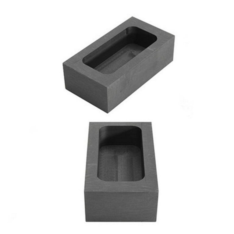 1pc Graphite Ingot Mold Melting Casting Mould for Gold Silver Non-Ferrous Metal (Black 650g Outside Dimensions 85x45x30mm Inside Dimension 65x30x20mm)