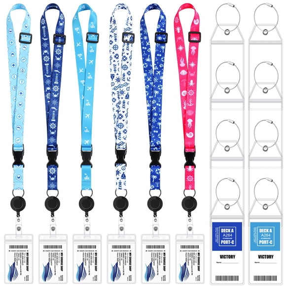 Juego de cordones Cruise Leinuosen con soportes para tarjetas de identificación y etiquetas de equipaje