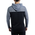 thumbnail image 2 of X RAY JEANS Mens Long sleeve Colorblock Hooded T-Shirt, Black/Grey, M, 2 of 7