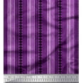 thumbnail image 1 of Soimoi Moss Georgette Fabric Stripe & Diamond Block Print Sewing Fabric Yard 42 Inch Wide, 1 of 1