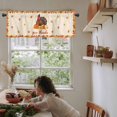 thumbnail image 6 of Thanksgiving Turkey Kitchen Valances for Windows 54x18 Inch Kitchen Curtains Valances Rod Pocket Orange Pumpkin Autumn Maple Leaf Bathroom Window Valances for Window Treatment Decor, 6 of 6