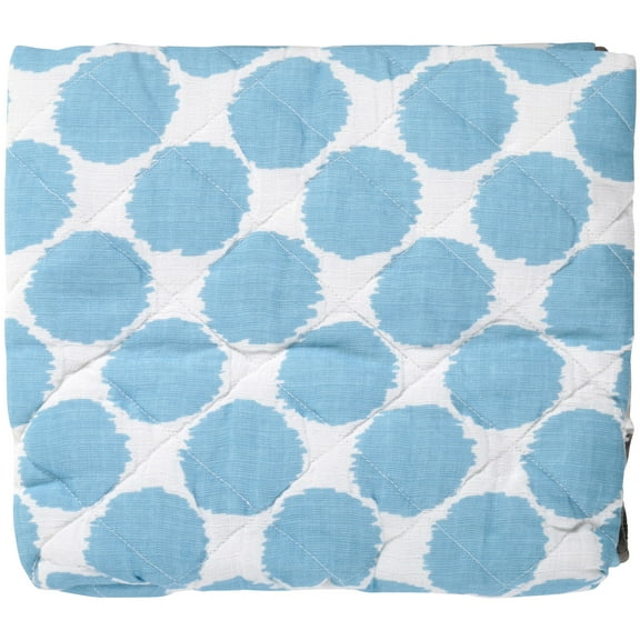Bacati Grey Zigzag Blue Dots Changing Pad Cover