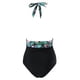 thumbnail image 4 of WILLBEST Traje de Baño de Dos Piezas para Mujer, Traje de Baño de Cintura Alta con Lazo En La Espalda, Monokini Cruzado En La Parte delantera, Traje de Baño de 1 Pieza, 4 of 4