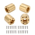 thumbnail image 2 of 4 Pcs Brass Wheel Hex Hub Adapter RC Car Crawler Widen Adapter for 1/10 RC Crawler 1.9 2.2in VP Wheels Rims 22mm Thickness, 2 of 8